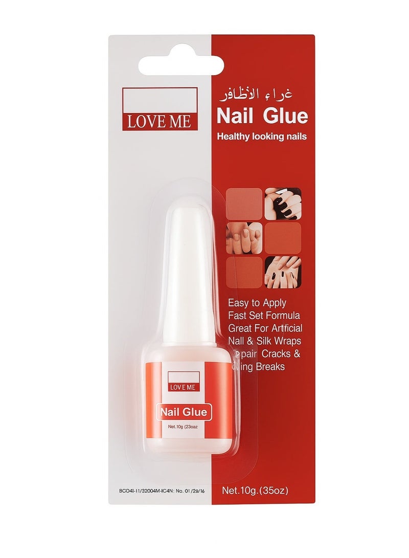 لافمي بيوتي  غراء أظافر جل من لوف مي، شفاف، يُوضع بالفرشاة، 10 غرام، قوة فائقة لإصلاح الأظافر والأطراف، تركيبة سريعة التثبيت للأظافر الاصطناعية والإصلاحات، شفاف - Image 4